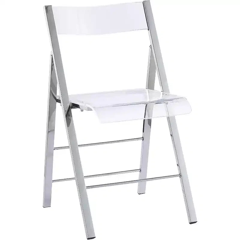 InterSpaceLiving Kasper Flex Luxury Modern Folding Chairs Acrylic Lucite PK