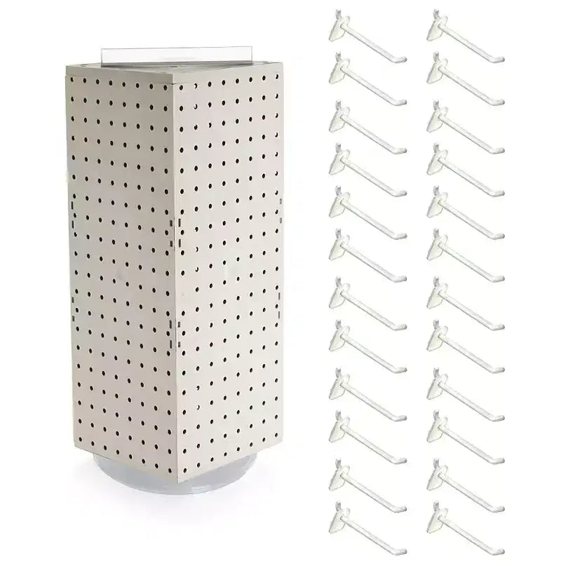 Azar Displays Four-Sided Revolving Pegboard Counter Display with Hooks