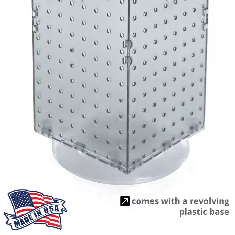 Azar Displays Four-Sided Revolving Pegboard Counter Display with Hooks