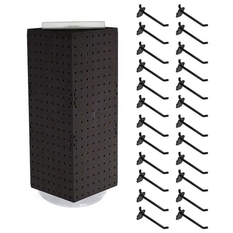 Azar Displays Four-Sided Revolving Pegboard Counter Display with Hooks