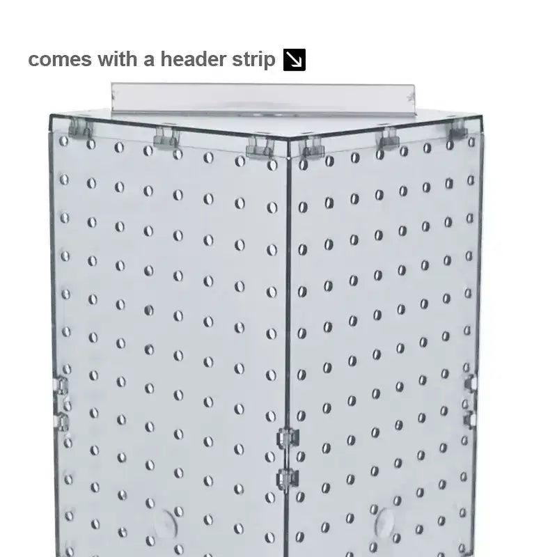 Azar Displays Four-Sided Revolving Pegboard Counter Display with Hooks