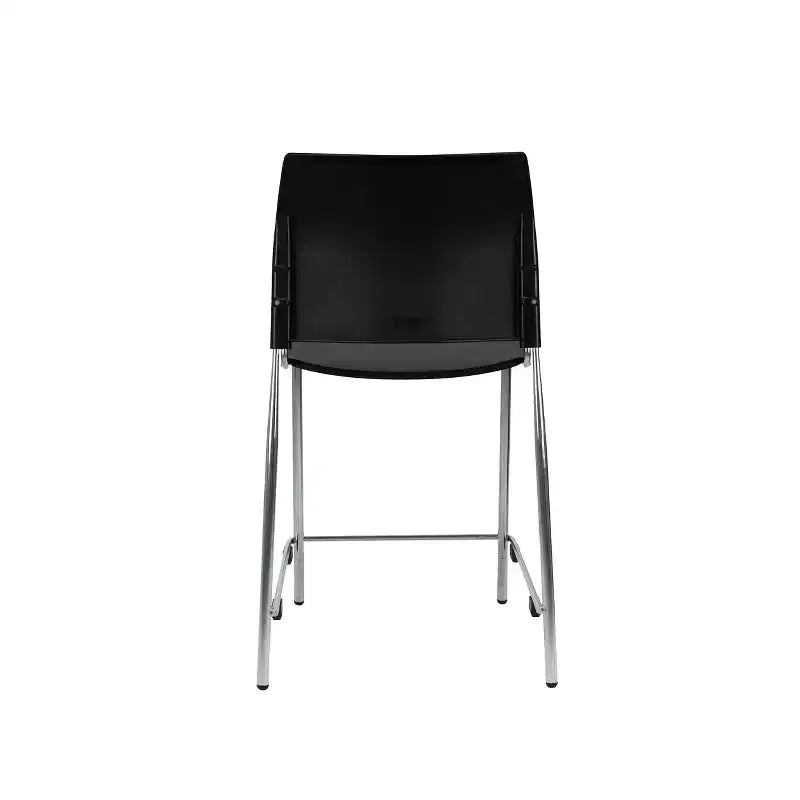 Set di 4 sgabelli da bar in plastica ad altezza bancone