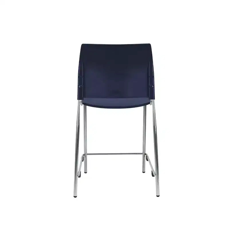 Set di 4 sgabelli da bar in plastica ad altezza bancone