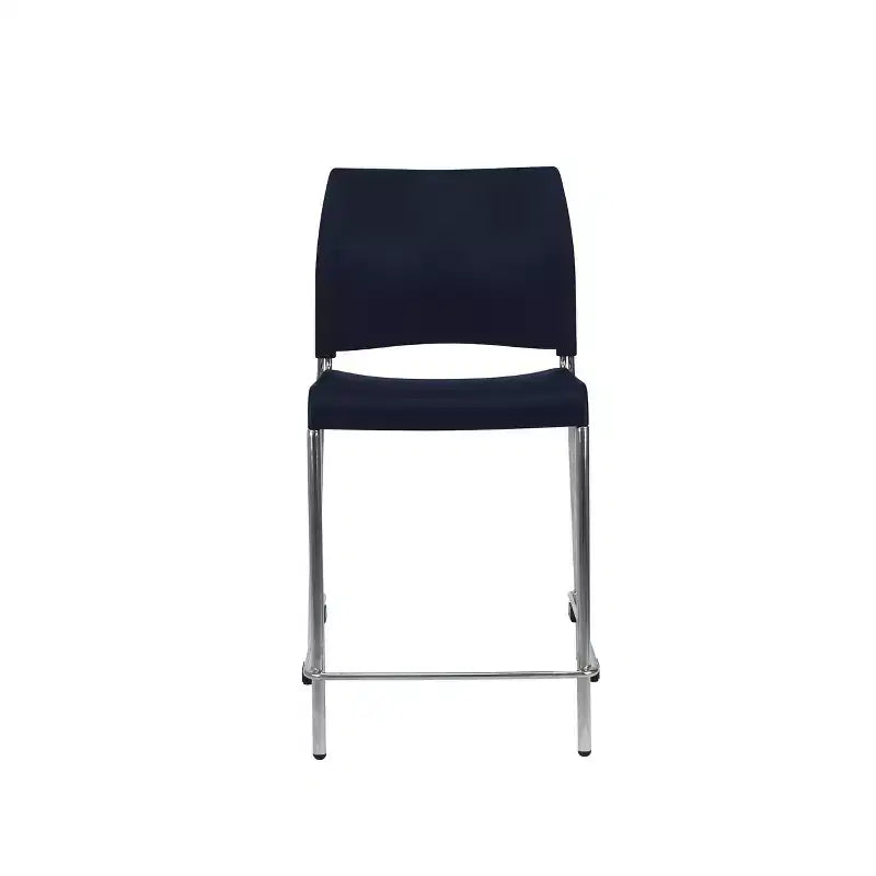 Set di 4 sgabelli da bar in plastica ad altezza bancone
