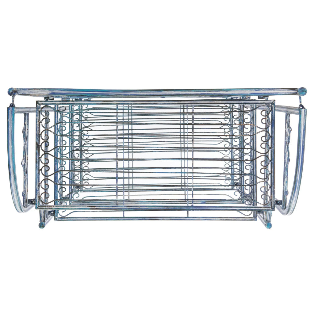 SAFAVIEH Bryn Scaffale da panettiere da esterno a 4 ripiani in ferro battuto vittoriano - 25 pollici L x 15 pollici P x 63 pollici H - 25 L x 15 P x 63 H